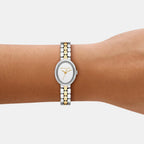 Maude Women Quartz Silver Dial Analog Stainless Steel Watch MK4956