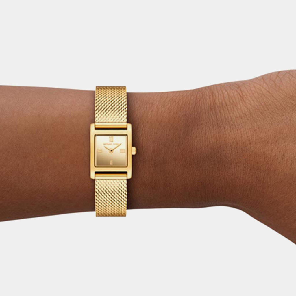 Georgie Women Quartz Gold Dial Analog Stainless Steel Watch MK4959