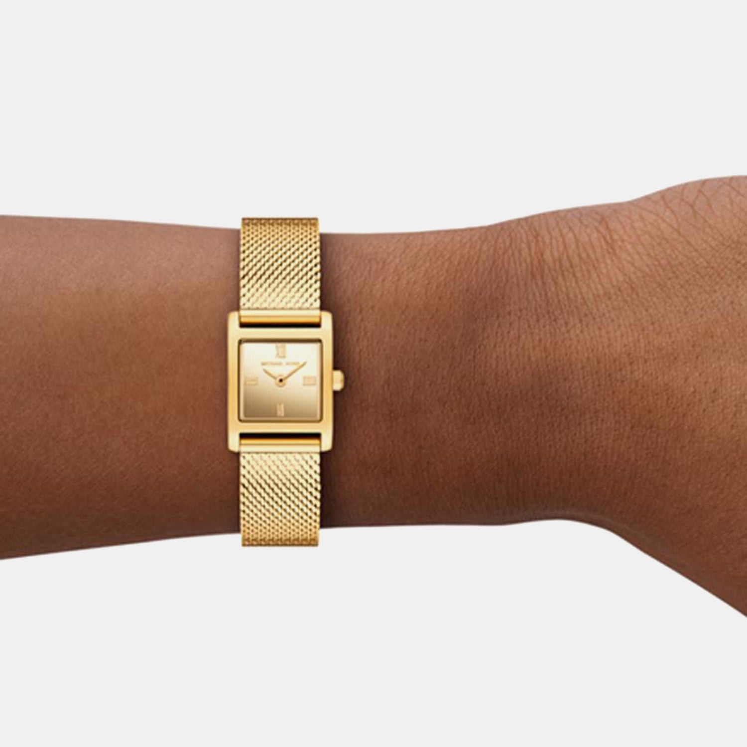 Georgie Women Quartz Gold Dial Analog Stainless Steel Watch MK4959