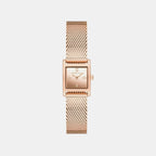 Georgie Women Quartz Rose Gold Dial Analog Mesh Watch MK4960