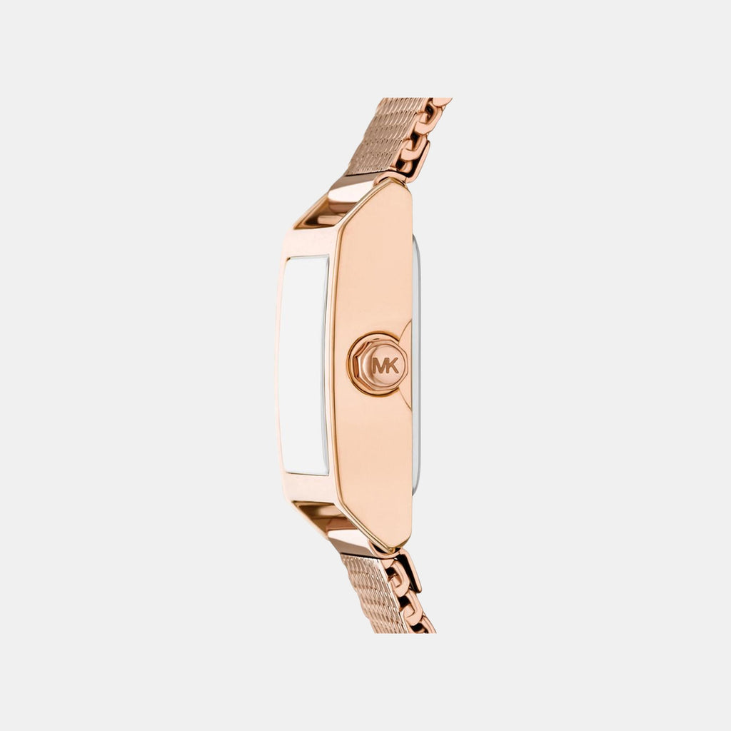 Georgie Women Quartz Rose Gold Dial Analog Mesh Watch MK4960