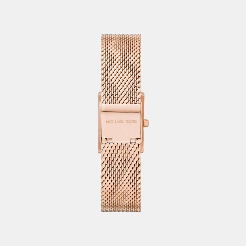 Georgie Women Quartz Rose Gold Dial Analog Mesh Watch MK4960