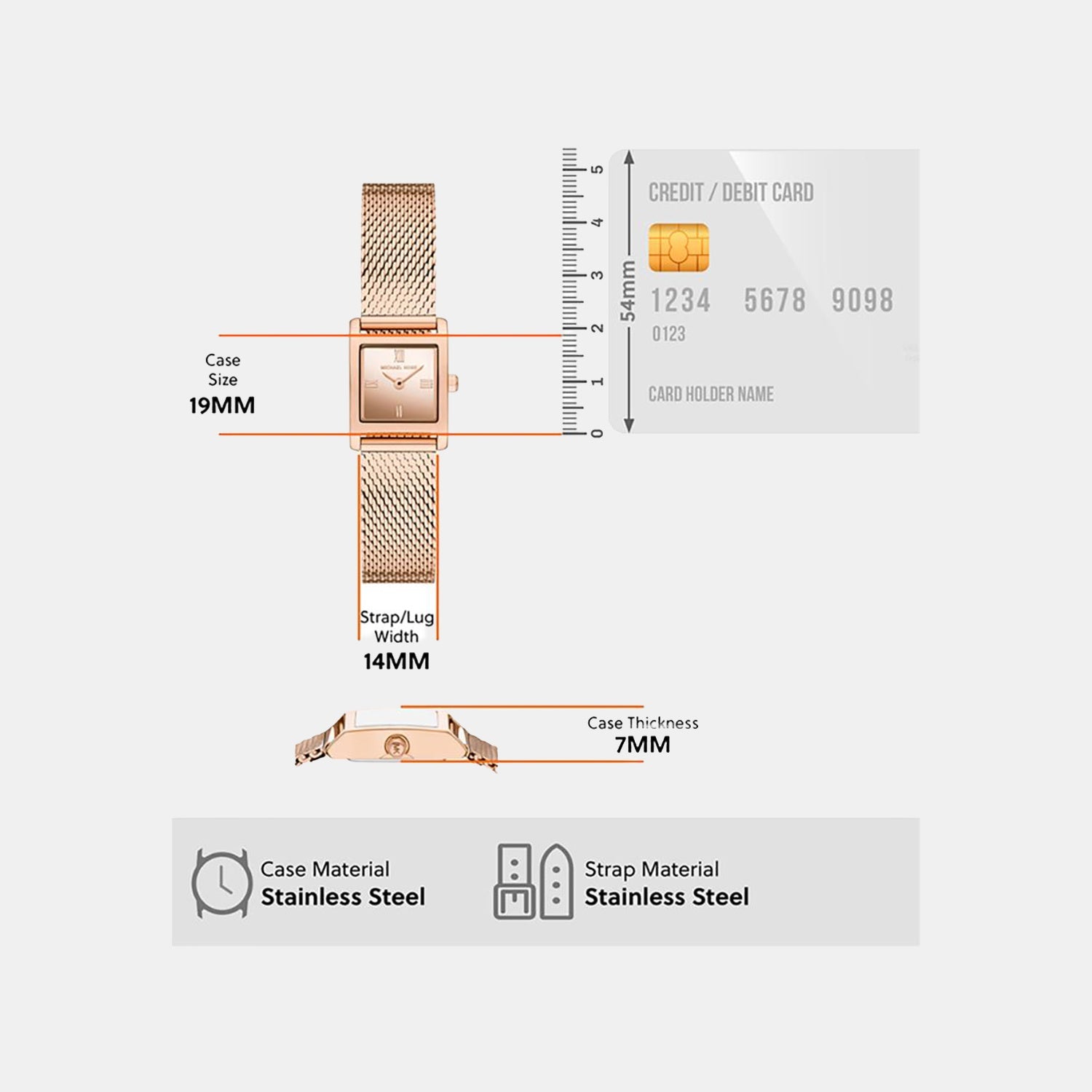 Georgie Women Quartz Rose Gold Dial Analog Mesh Watch MK4960