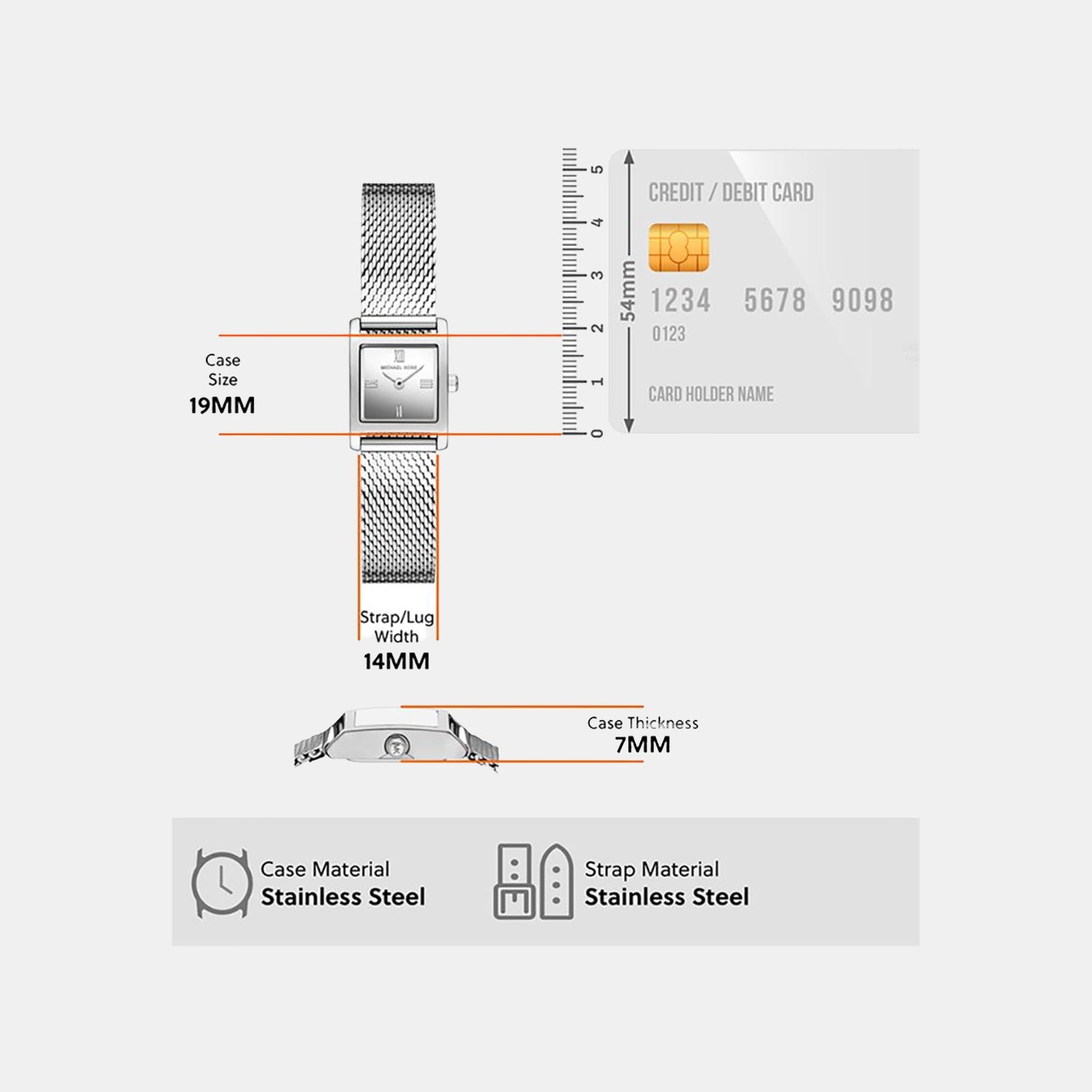 Georgie Women Quartz Silver Dial Analog Stainless Steel Watch MK4961