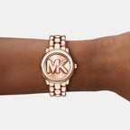 Phoebe Women Quartz Rose Gold Dial Analog Stainless Steel Watch MK4962