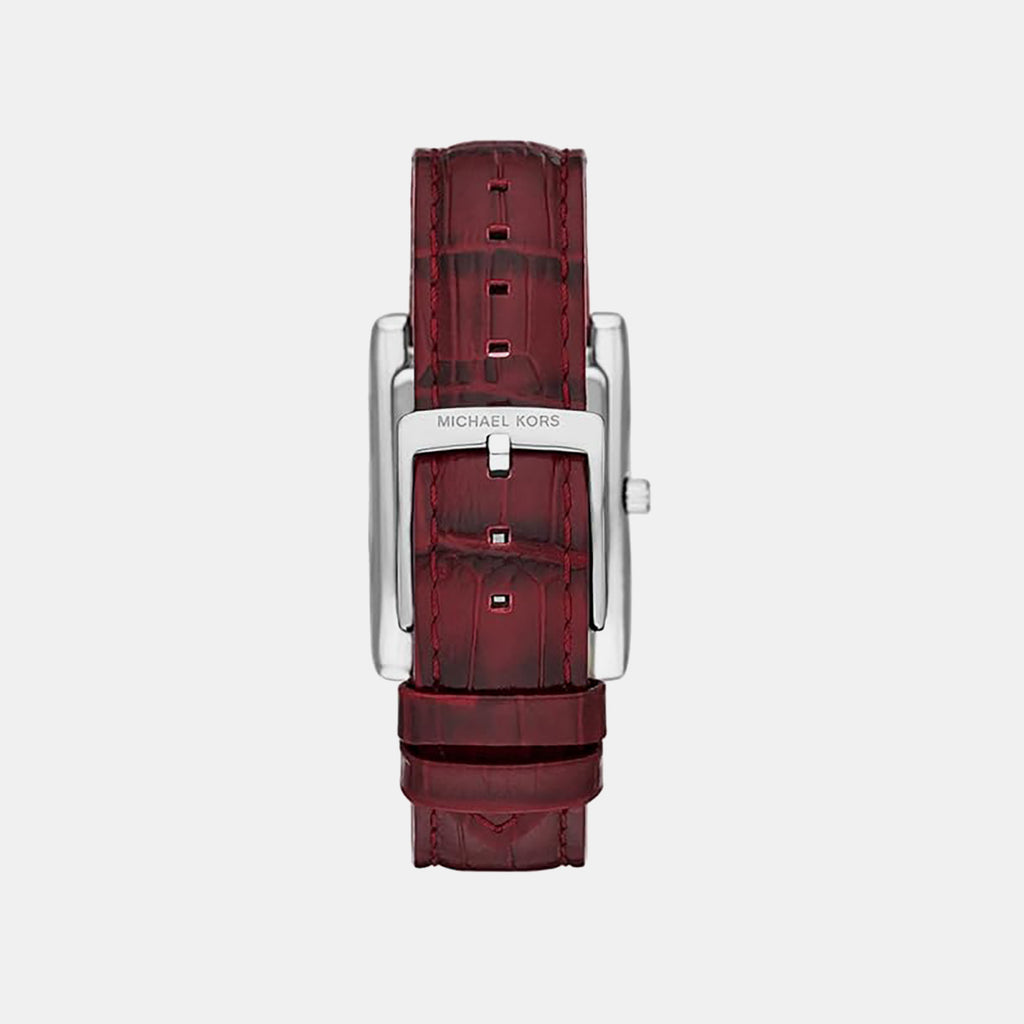 Essex Women Quartz Red Dial Analog Leather Watch MK4966
