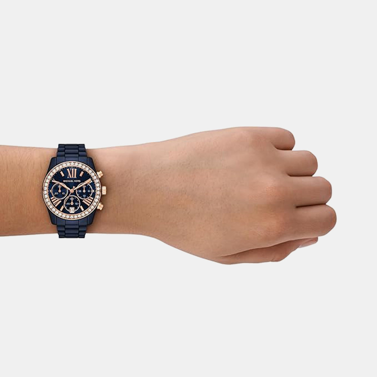 Lexington Women Quartz Blue Dial Chronograph Ceramic Watch MK4969
