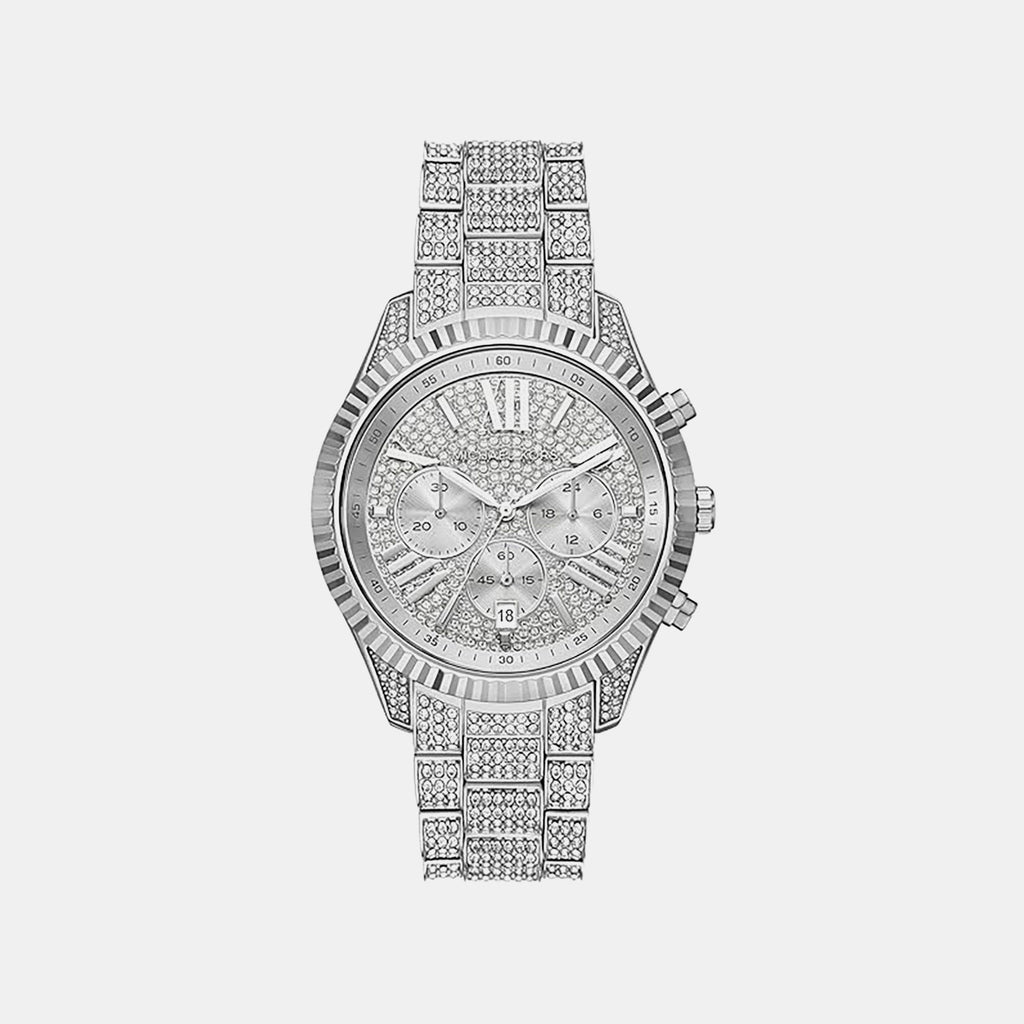 Lexington Women Quartz Silver Dial Chronograph Stainless Steel Watch MK4972