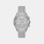 Lexington Women Quartz Silver Dial Chronograph Stainless Steel Watch MK4972