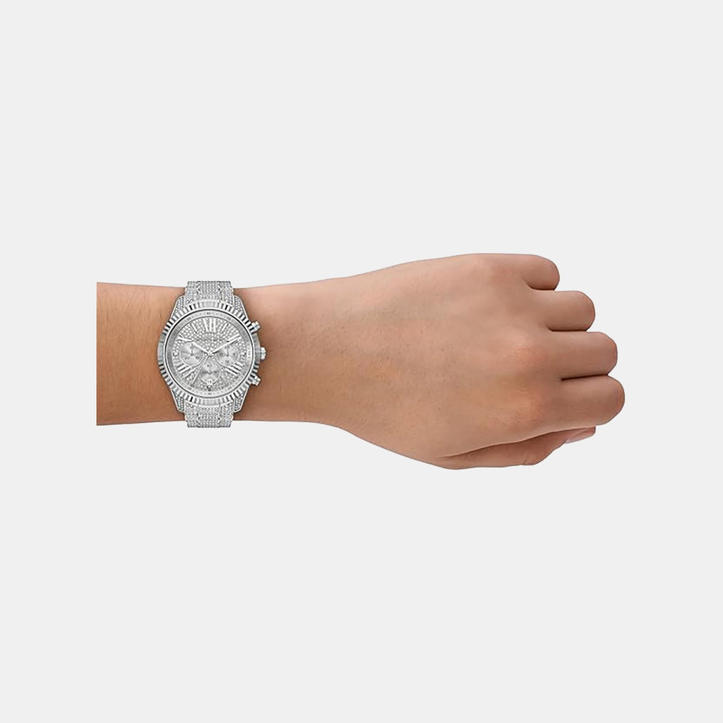 Lexington Women Quartz Silver Dial Chronograph Stainless Steel Watch MK4972