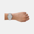 Lexington Women Quartz Silver Dial Chronograph Stainless Steel Watch MK4972