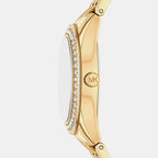 Harlowe Women Quartz Gold Dial Analog Stainless Steel Watch MK4974SET