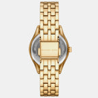 Harlowe Women Quartz Gold Dial Analog Stainless Steel Watch MK4974SET