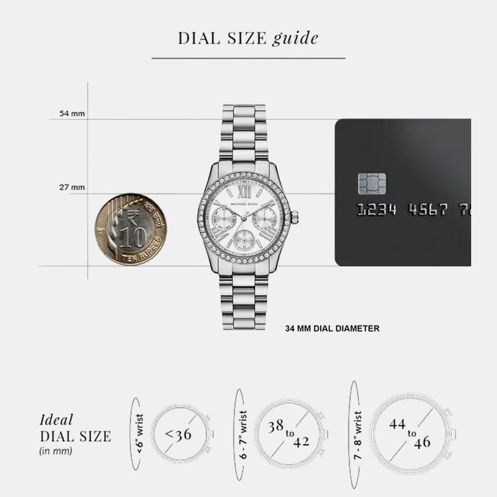 Lexington Women Quartz Silver Dial Multi-Function Stainless Steel Watch MK4979