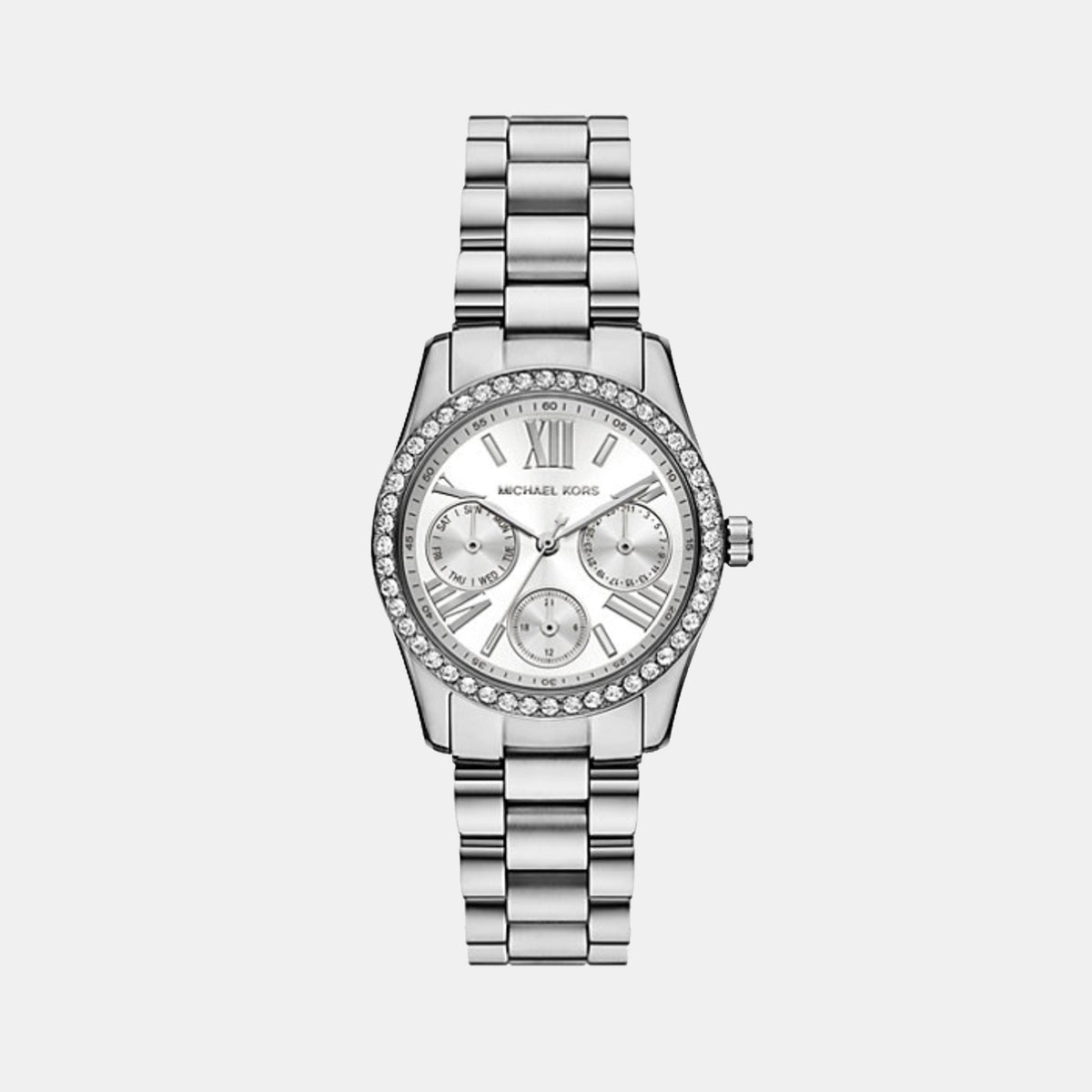 Lexington Women Quartz White Dial Multi-Function Stainless Steel Watch MK4979