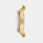 Lexington Women Quartz Gold Dial Chronograph Stainless Steel Watch MK4982