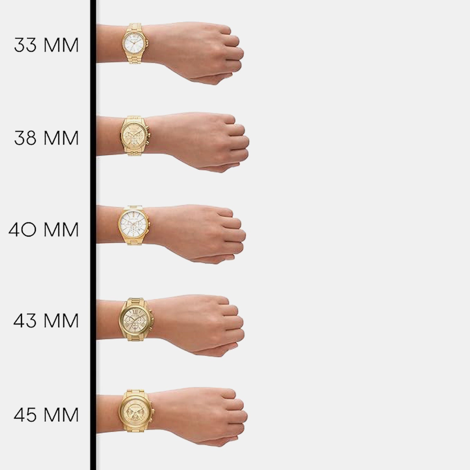 Lexington Women Quartz Gold Dial Chronograph Stainless Steel Watch MK4982