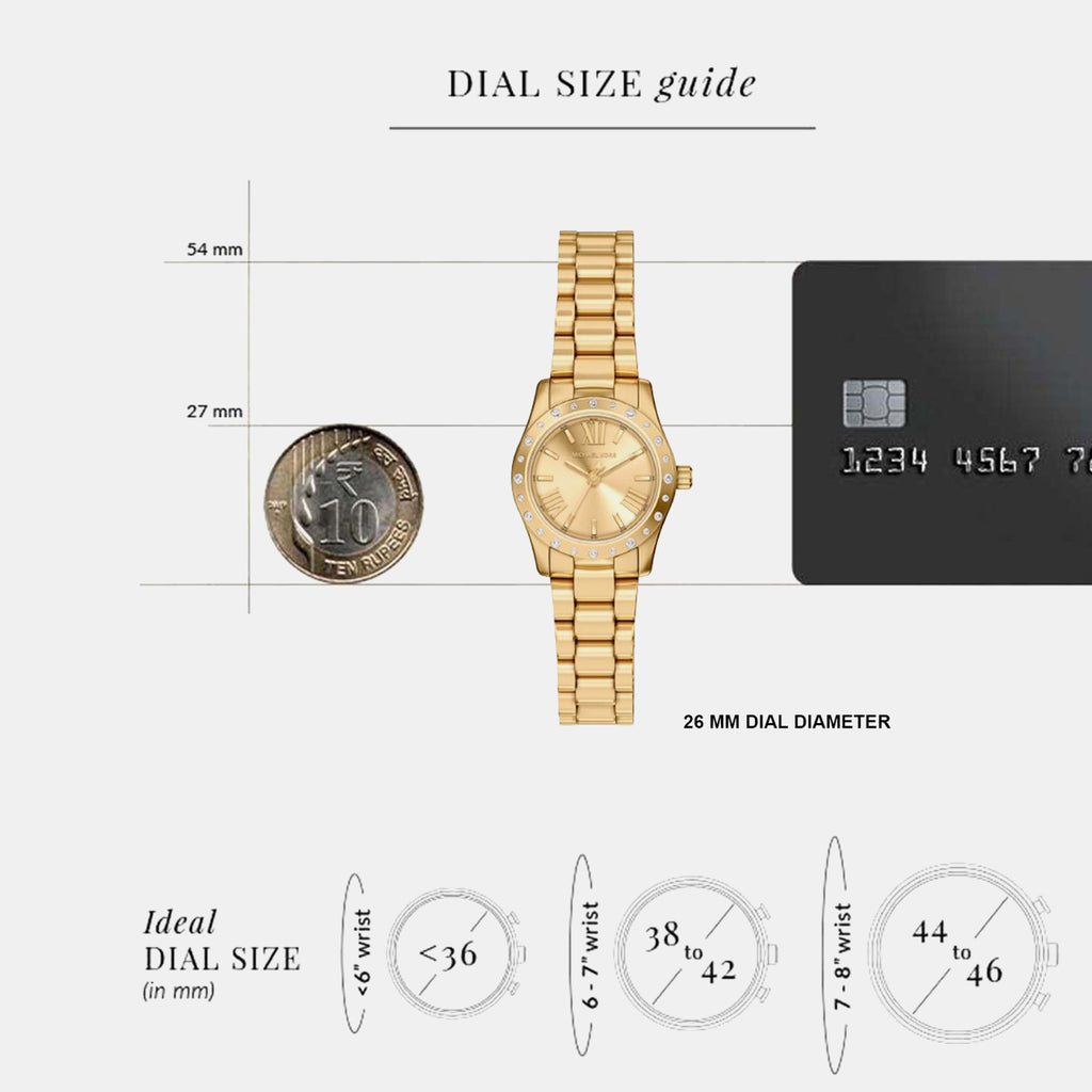 Lexington Women Quartz Gold Dial Analog Stainless Steel Watch MK4992SET