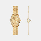 Lexington Women Quartz Gold Dial Analog Stainless Steel Watch MK4992SET