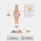 Lexington Women Quartz Rose Gold Dial Analog Stainless Steel Watch MK4994SET