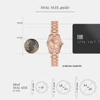 Lexington Women Quartz Rose Gold Dial Analog Stainless Steel Watch MK4994SET