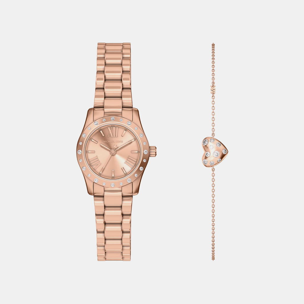 Lexington Women Quartz Rose Gold Dial Analog Stainless Steel Watch MK4994SET