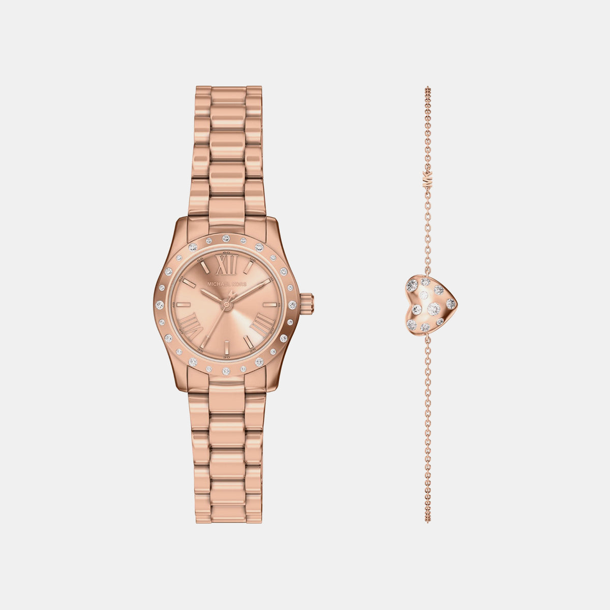 Lexington Women Quartz Rose Gold Dial Analog Stainless Steel Watch MK4994SET