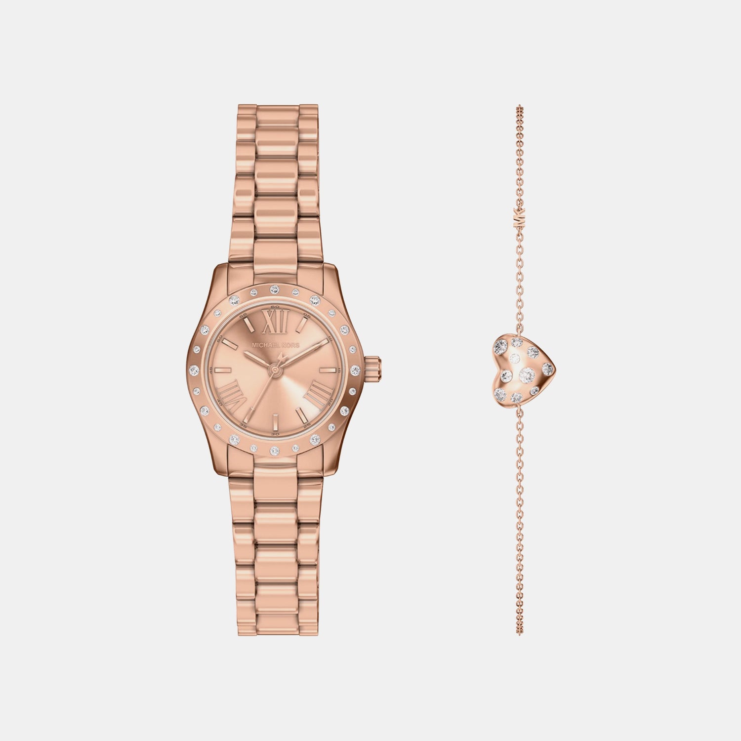 Lexington Women Quartz Rose Gold Dial Analog Stainless Steel Watch MK4994SET