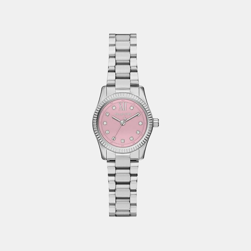 Lexington Women Quartz Pink Dial Analog Stainless Steel Watch MK4996