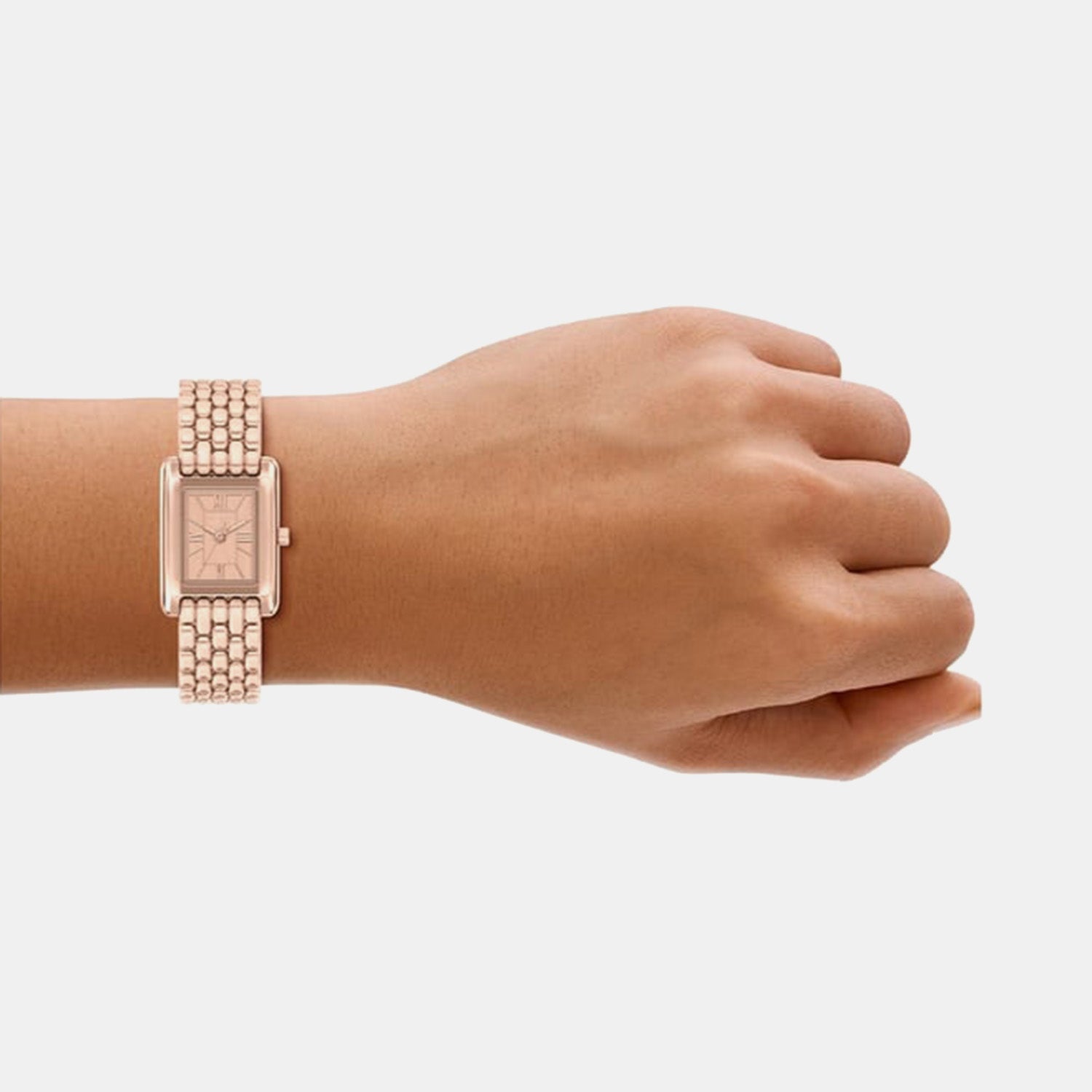 Essex Women Quartz Rose Gold Dial Analog Stainless Steel Watch MK4998