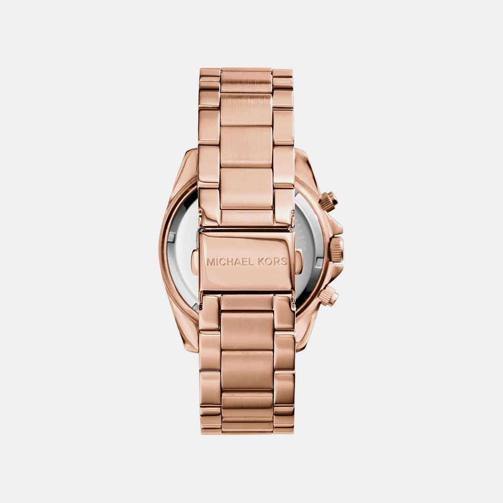 Blair Women Quartz Pink Dial Chronograph Stainless Steel Watch MK5263