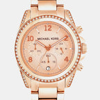 Blair Women Quartz Rose Gold Dial Chronograph Stainless Steel Watch MK5263I