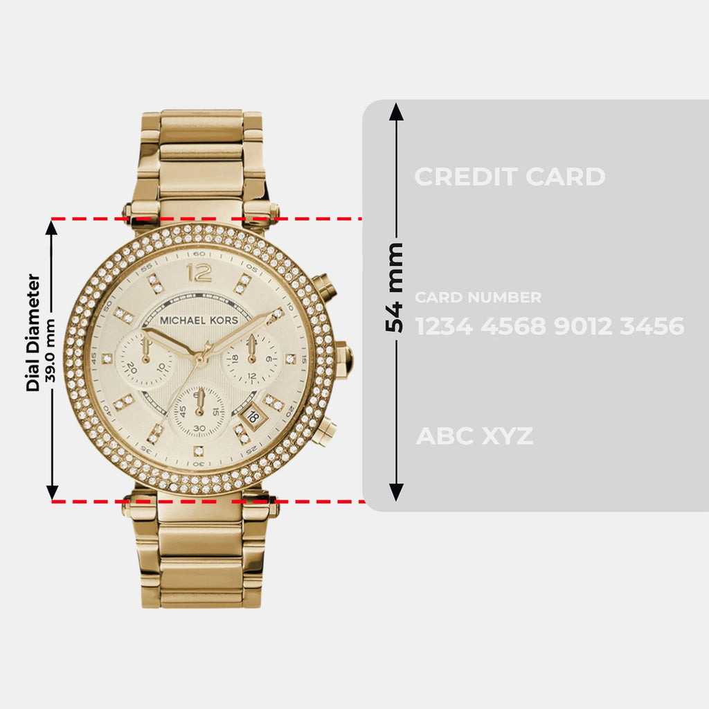 Parker Women Quartz Gold Dial Chronograph Stainless Steel Watch MK5354