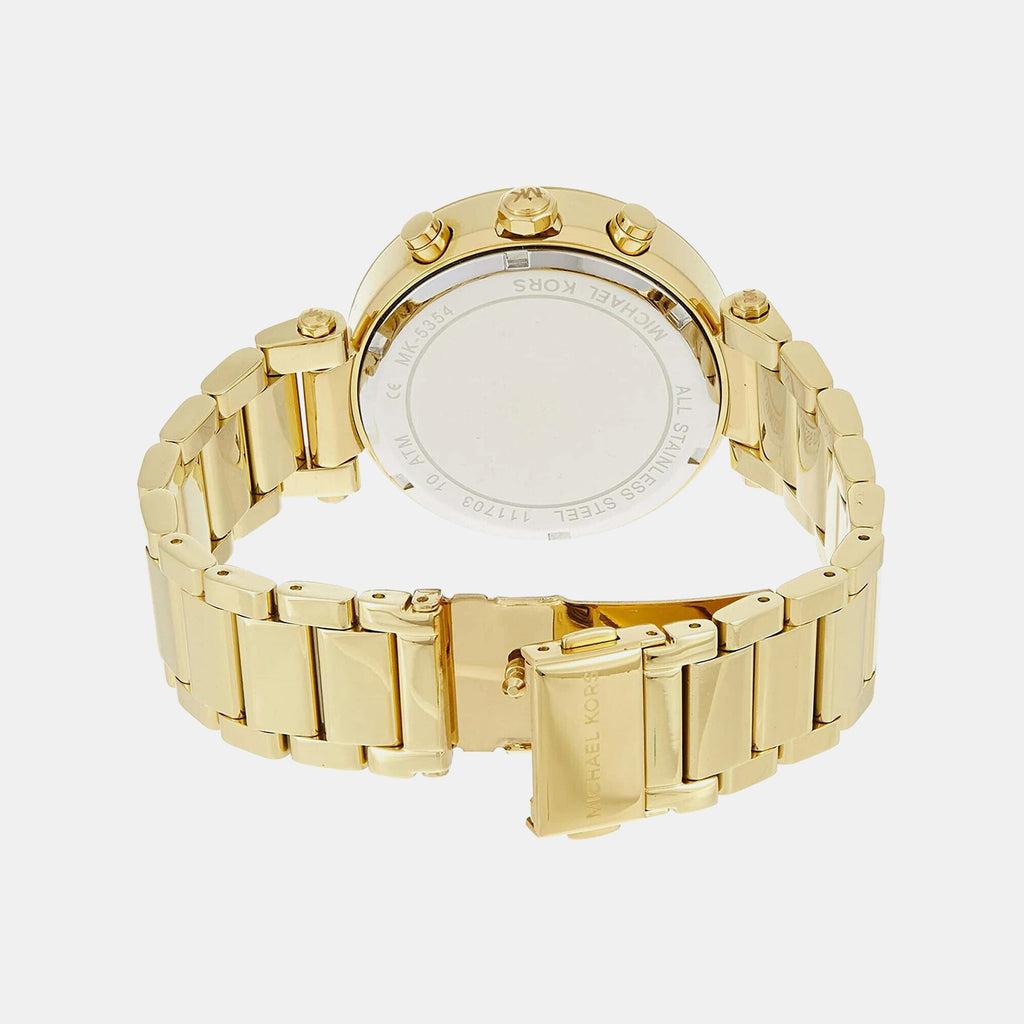 Parker Women Quartz Gold Dial Chronograph Stainless Steel Watch MK5354