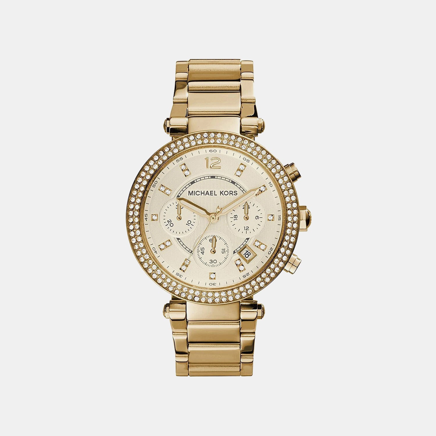 Parker Women Quartz Gold Dial Chronograph Stainless Steel Watch MK5354
