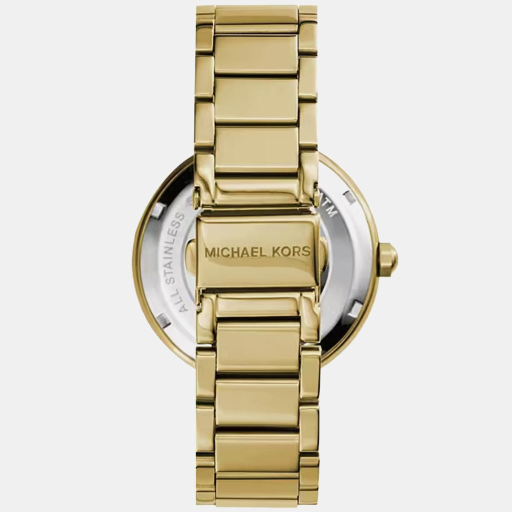 Parker Women Quartz Gold Dial Analog Stainless Steel Watch MK5784