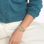 Parker Women Quartz Gold Dial Analog Stainless Steel Watch MK5784