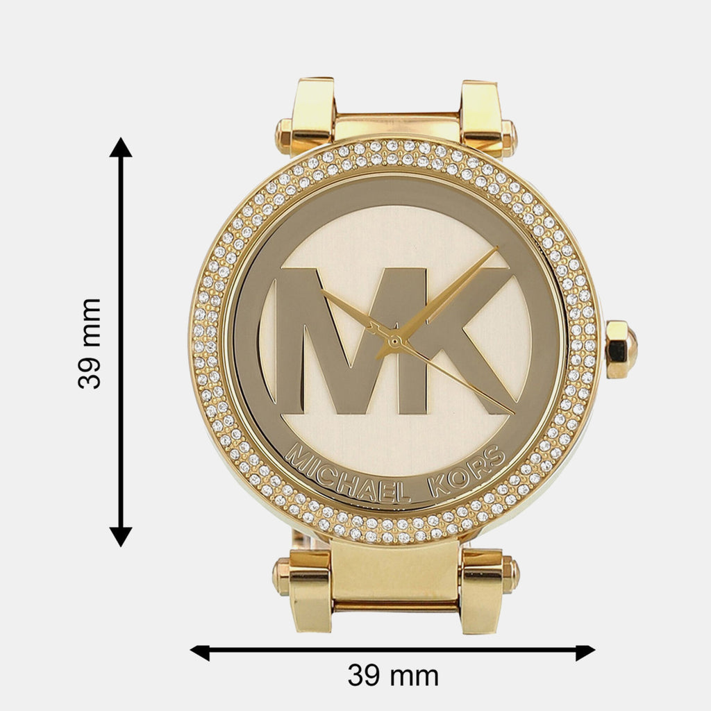 Parker Women Quartz Gold Dial Analog Stainless Steel Watch MK5784