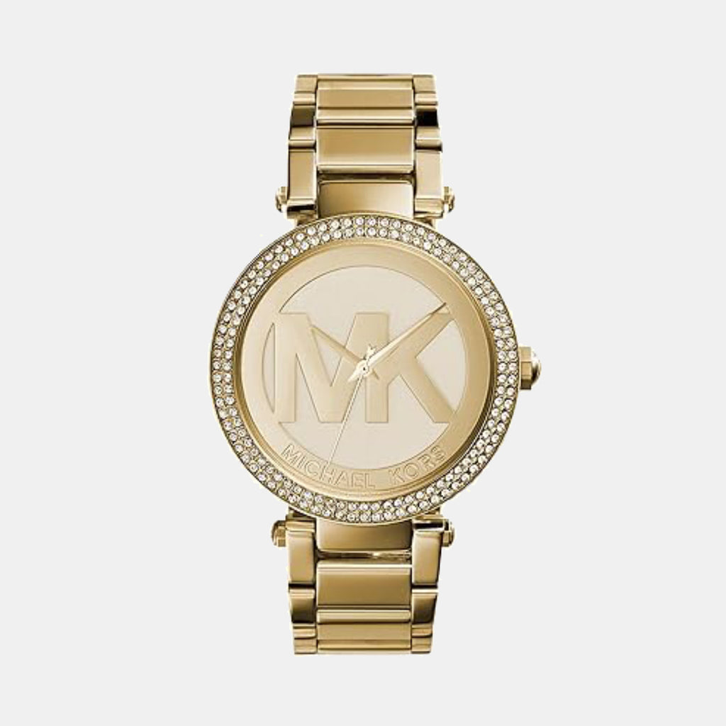 Parker Women Quartz Gold Dial Analog Stainless Steel Watch MK5784