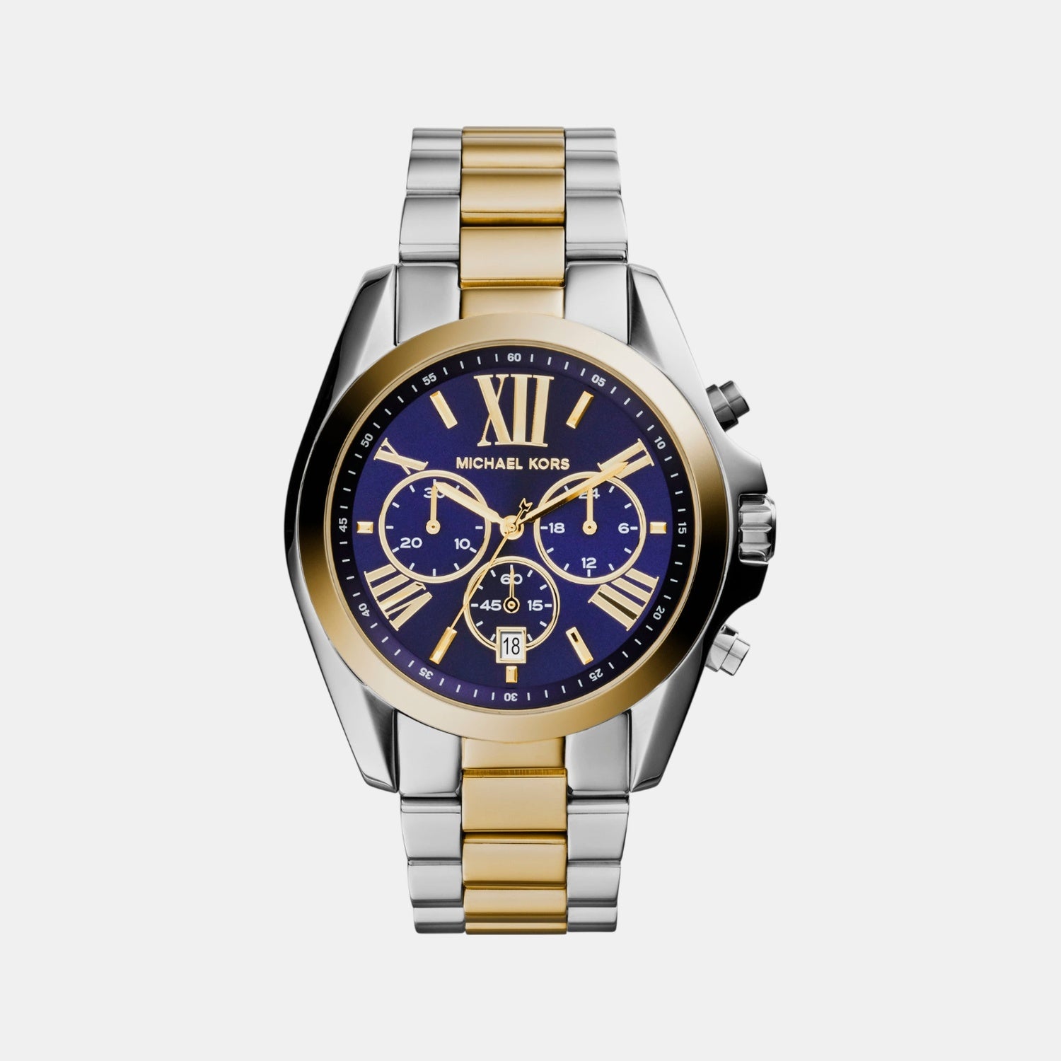 Bradshaw Women Quartz Blue Dial Chronograph Stainless Steel Watch MK5976