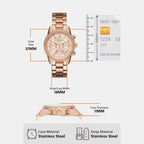 Bryant Women Quartz Rose Gold Dial Chronograph Stainless Steel Watch MK6357