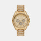 Female Gold Chronograph Brass Watch MK6729