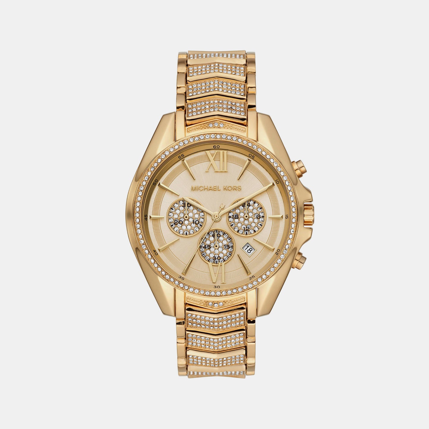 Female Gold Chronograph Brass Watch MK6729