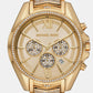 Women's Gold Chronograph Brass Watch MK6729