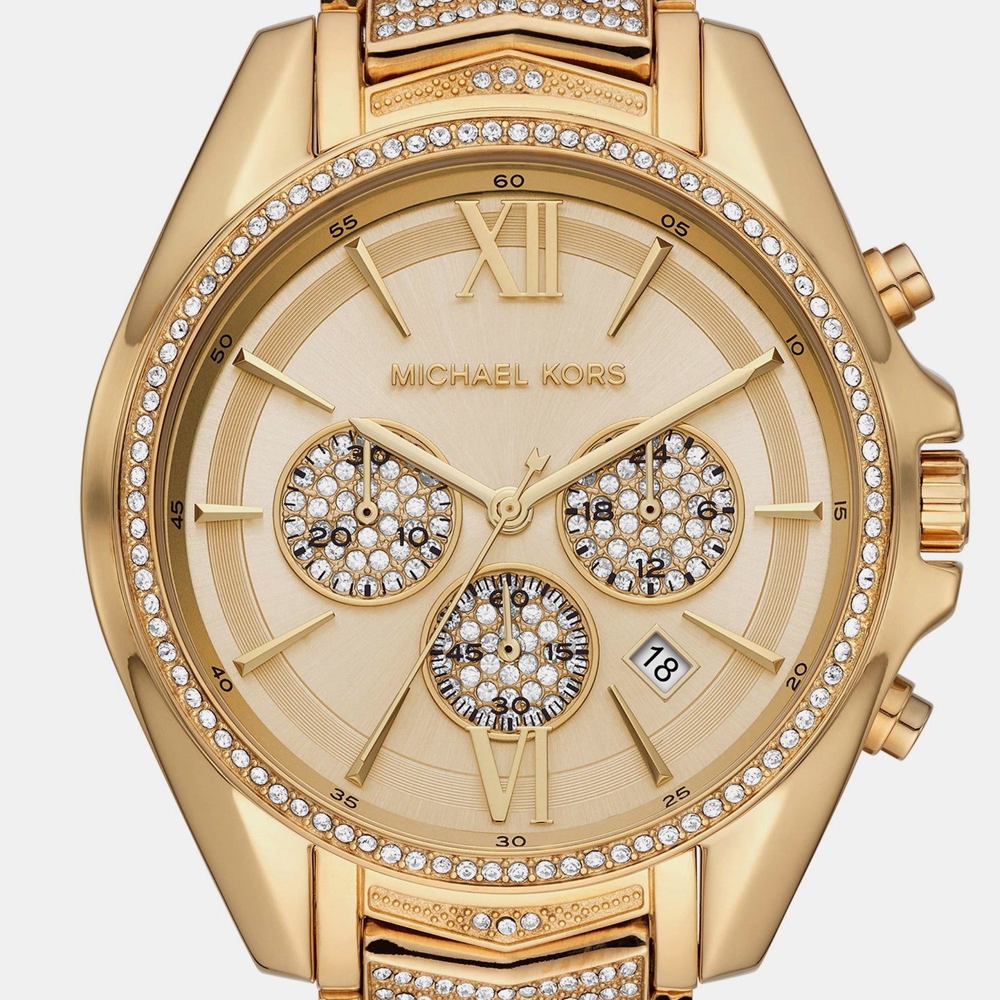 Women's Gold Chronograph Brass Watch MK6729