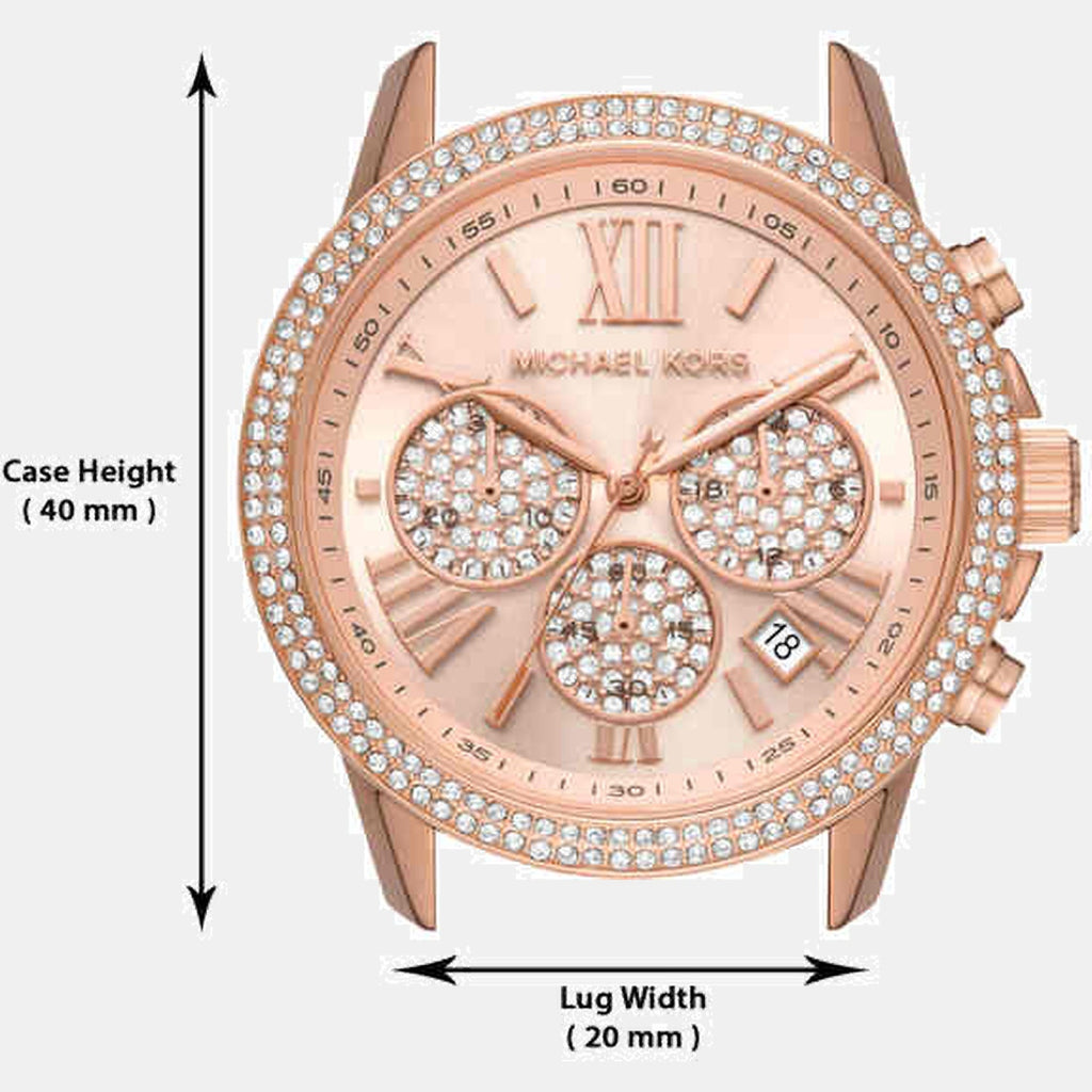 Outlet Brynn Women Quartz Rose Gold Dial Chronograph Stainless Steel Watch MK7200
