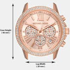 Outlet Brynn Women Quartz Rose Gold Dial Chronograph Stainless Steel Watch MK7200