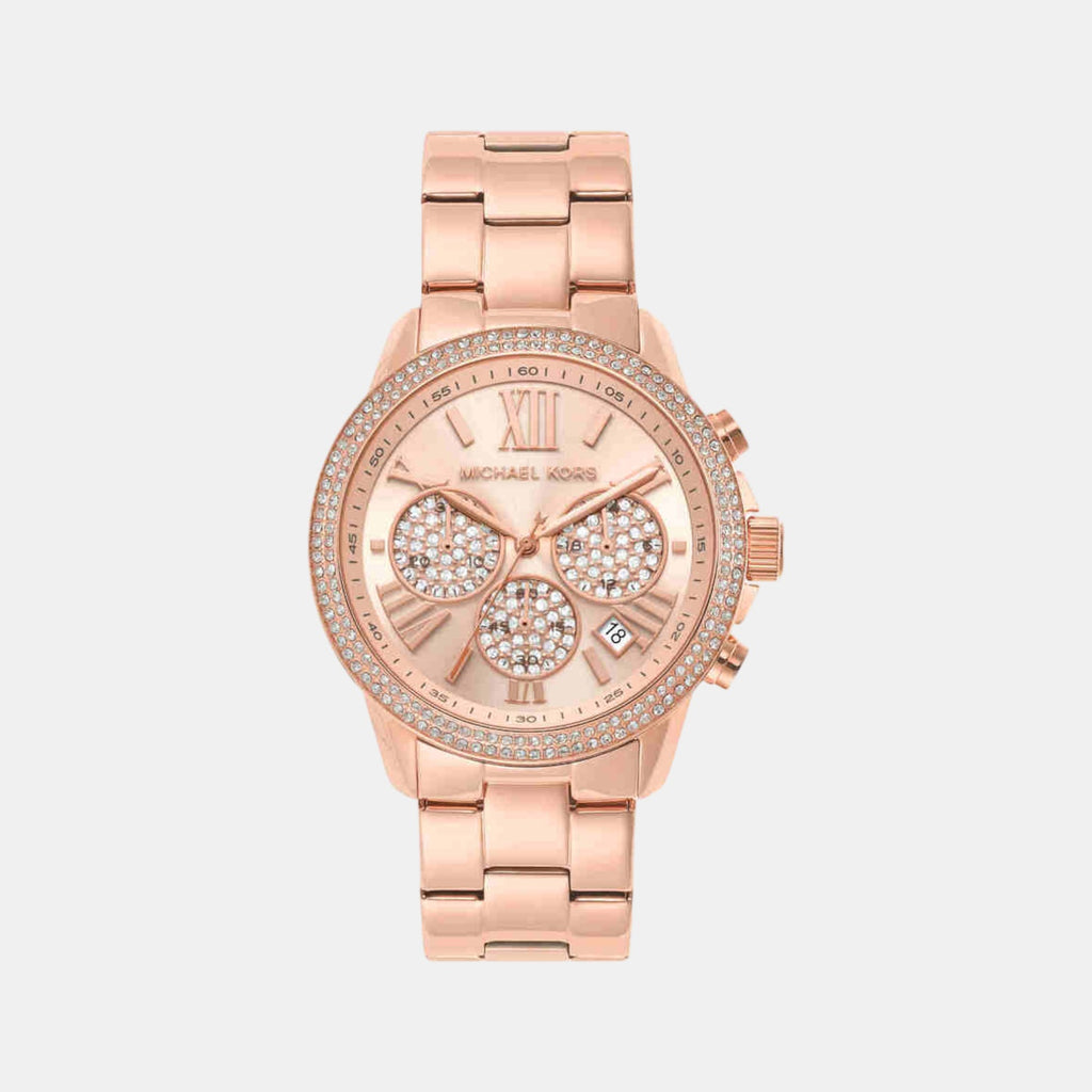 Outlet Brynn Women Quartz Rose Gold Dial Chronograph Stainless Steel Watch MK7200