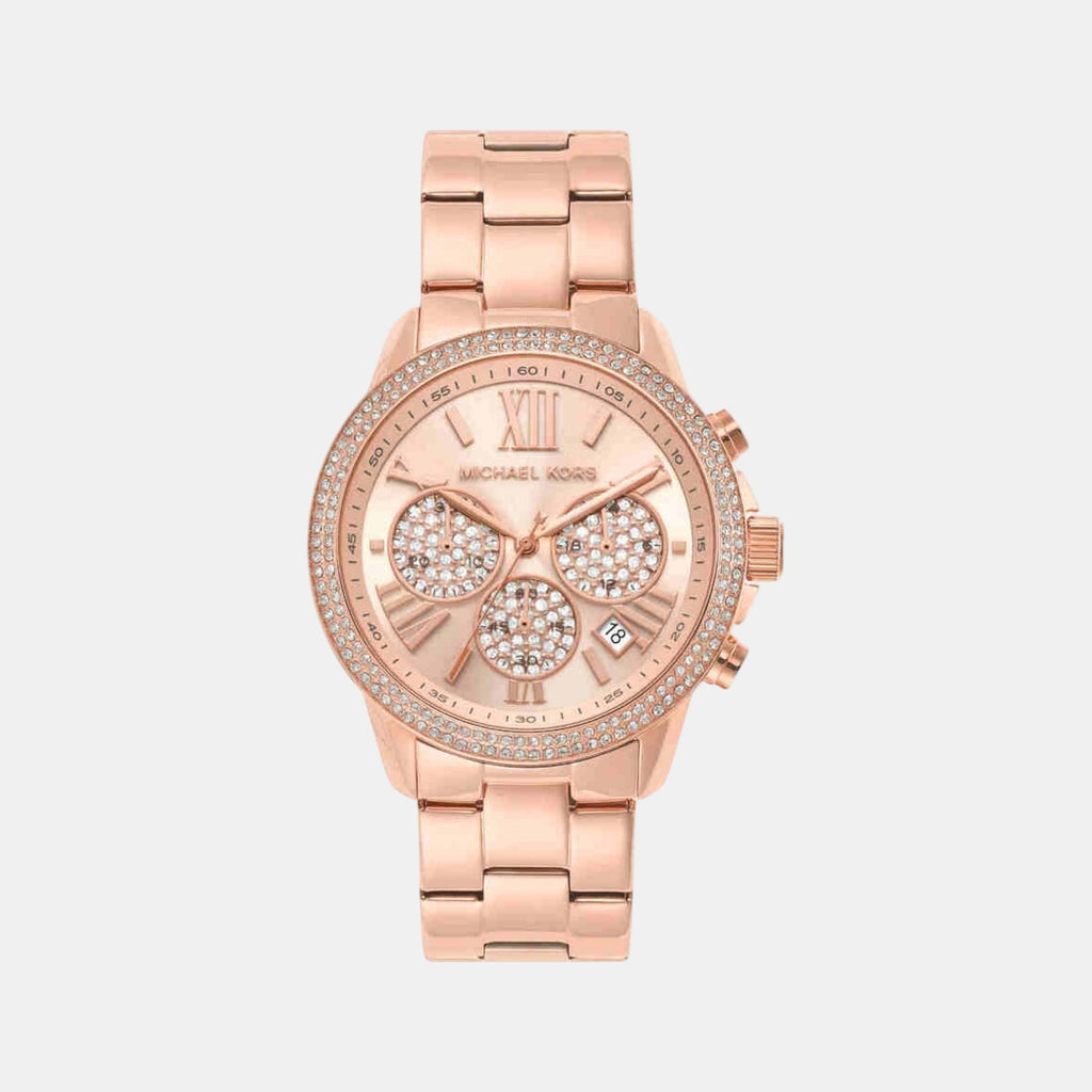 Outlet Brynn Women Quartz Rose Gold Dial Chronograph Stainless Steel Watch MK7200