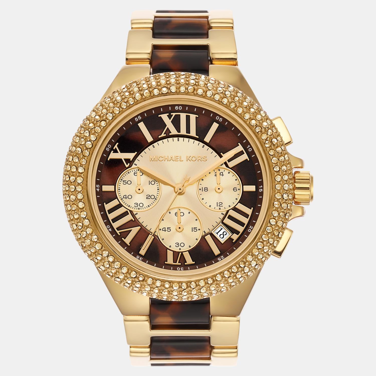 Camille Women Quartz Multi-Colour Dial Chronograph Stainless Steel Watch MK7269